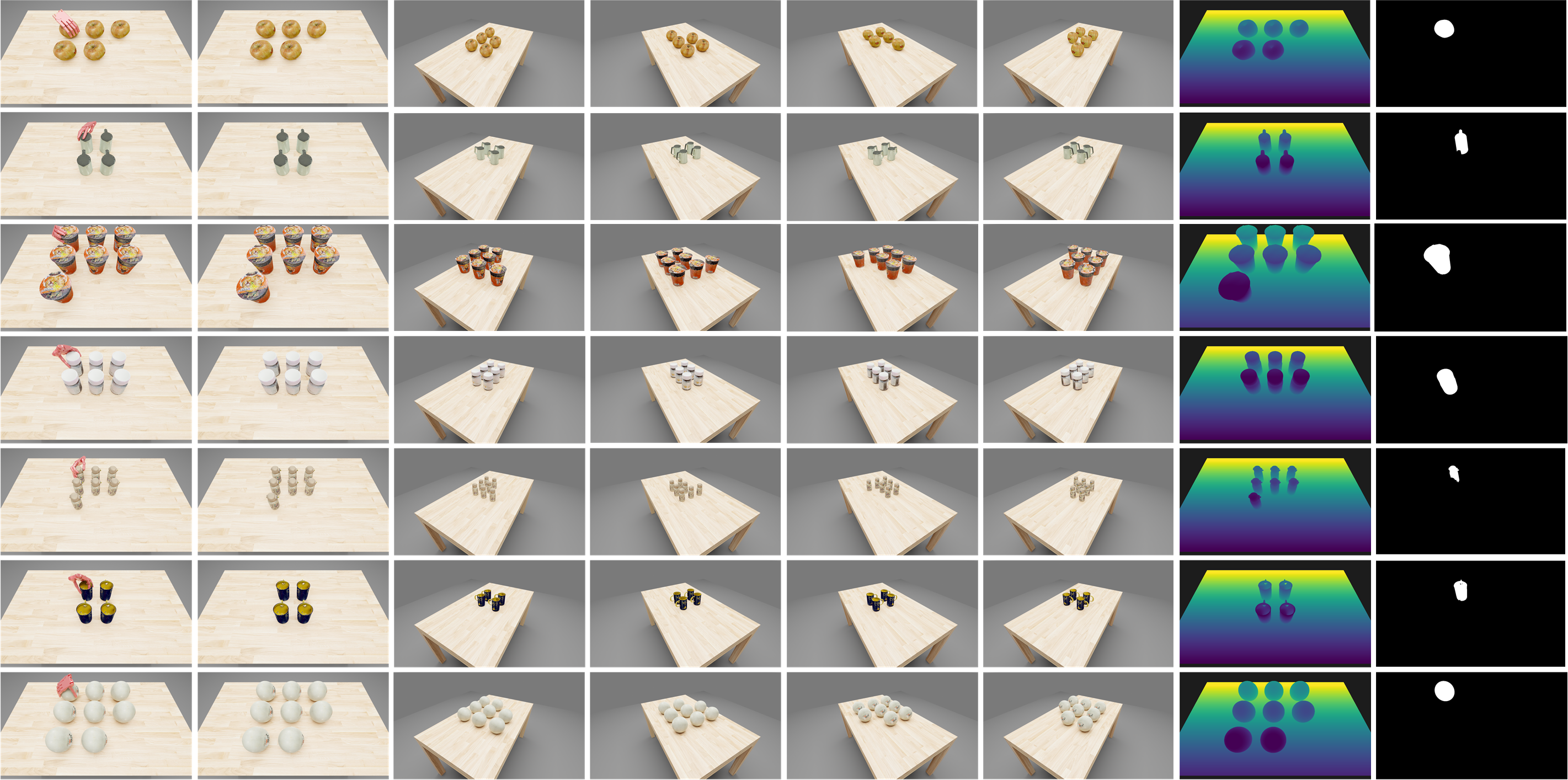 OmniDex grid grasping examples