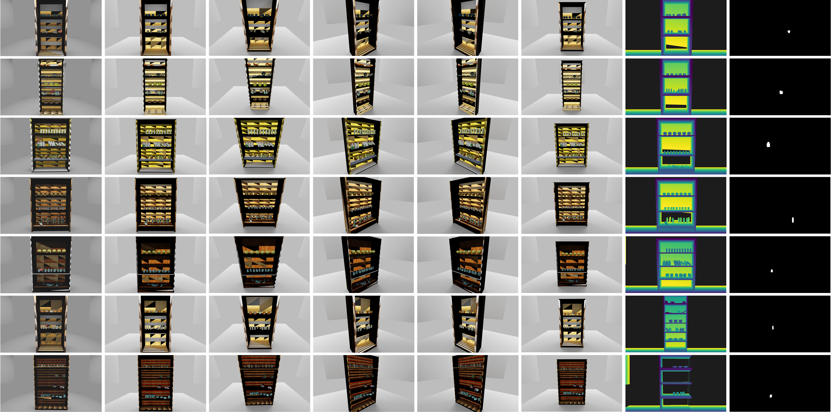 OmniDex shelf grasping examples